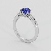2.05 Ct. Purplish Blue Sapphire Ring, Platinum 950 2