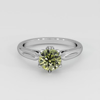 1.33 Ct. Green Sapphire Ring, Platinum 950 1