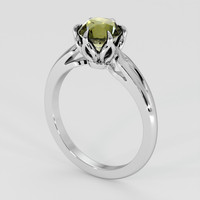 1.33 Ct. Green Sapphire Ring, Platinum 950 2