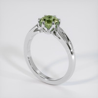 1.16 Ct. Yellowish Green Sapphire Ring, Platinum 950 2