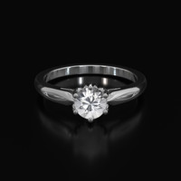 0.69 Ct. White Sapphire Ring, Platinum 950 1