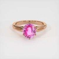 2.12 Ct. Sapphire Ring, 14K Rose Gold 1