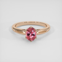 1.07 Ct. Padparadscha Sapphire Ring, 14K Rose Gold 1