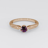 0.42 Ct. Purple Sapphire Ring, 14K Rose Gold 1