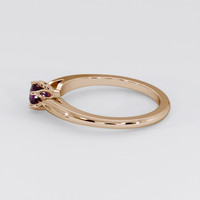 0.42 Ct. Purple Sapphire Ring, 14K Rose Gold 4