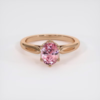 1.11 Ct. Padparadscha Sapphire Ring, 14K Rose Gold 1