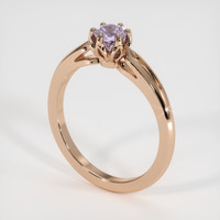 0.50 Ct. Purple Sapphire Ring, 14K Rose Gold 2