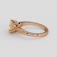 1.96 Ct. Peach Sapphire Ring, 14K Rose Gold 4