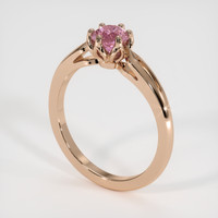 0.65 Ct. Purplish Pink Sapphire Ring, 14K Rose Gold 2