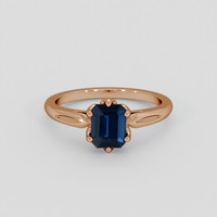 1.99 Ct. Blue Sapphire Ring, 14K Rose Gold 1