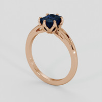 1.99 Ct. Blue Sapphire Ring, 14K Rose Gold 2