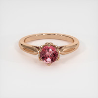 1.06 Ct. Pink Sapphire Ring, 18K Rose Gold 1