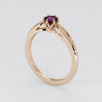 0.42 Ct. Purple Sapphire Ring, 18K Rose Gold 2