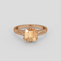 1.96 Ct. Peach Sapphire Ring, 18K Rose Gold 1