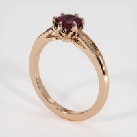 0.79 Ct. Pinkish Purple Sapphire Ring, 18K Rose Gold 2
