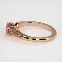 0.65 Ct. Purplish Pink Sapphire Ring, 18K Rose Gold 4