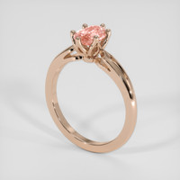 1.06 Ct. Padparadscha Sapphire Ring, 18K Rose Gold 2