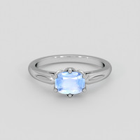 1.05 Ct. Blue Sapphire Ring, Silver 1