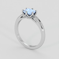 1.05 Ct. Blue Sapphire Ring, Silver 2