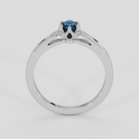 0.37 Ct. Bluish Green Sapphire Ring, Silver 3