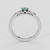 0.27 Ct. Bluish Green Sapphire Ring, Silver 3