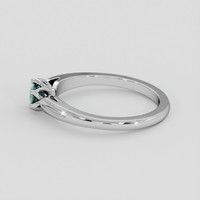 0.27 Ct. Bluish Green Sapphire Ring, Silver 4