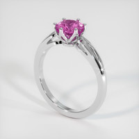 1.16 Ct. Pink Sapphire Ring, 10K White Gold 2