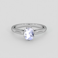 0.91 Ct. Blue Sapphire Ring, 10K White Gold 1