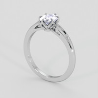 0.91 Ct. Blue Sapphire Ring, 10K White Gold 2