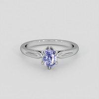 1.15 Ct. Bluish Purple Sapphire Ring, 10K White Gold 1