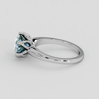 2.30 Ct. Greenish Blue Sapphire Ring, 10K White Gold 4