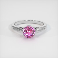 1.16 Ct. Pink Sapphire Ring, 14K White Gold 1