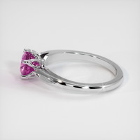 1.16 Ct. Pink Sapphire Ring, 14K White Gold 4