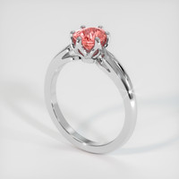 1.03 Ct. Padparadscha Sapphire Ring, 14K White Gold 2