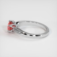 1.03 Ct. Padparadscha Sapphire Ring, 14K White Gold 4