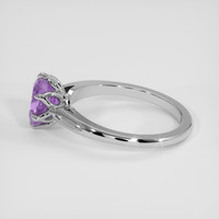 1.37 Ct. Pinkish Purple Sapphire Ring, 14K White Gold 4