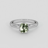 1.05 Ct. Green Sapphire Ring, 14K White Gold 1
