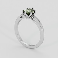 1.05 Ct. Green Sapphire Ring, 14K White Gold 2