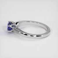 0.84 Ct. Purplish Blue Sapphire Ring, 14K White Gold 4
