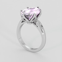 6.54 Ct. Purplish Pink Sapphire Ring, 14K White Gold 2