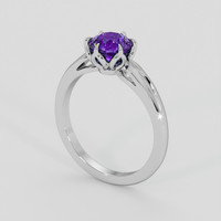 1.32 Ct. Bluish Purple Sapphire Ring, 14K White Gold 2