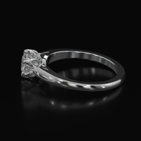 0.69 Ct. White Sapphire Ring, 14K White Gold 4