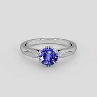 2.05 Ct. Purplish Blue Sapphire Ring, 18K White Gold 1