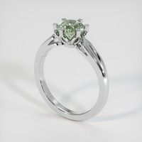 1.46 Ct. Green Sapphire Ring, 18K White Gold 2