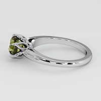 1.33 Ct. Green Sapphire Ring, 18K White Gold 4