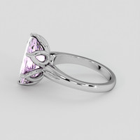 6.54 Ct. Purplish Pink Sapphire Ring, 18K White Gold 4