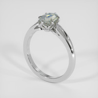 1.12 Ct. Bi Color Sapphire Ring, 18K White Gold 2
