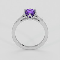 1.32 Ct. Bluish Purple Sapphire Ring, 18K White Gold 3