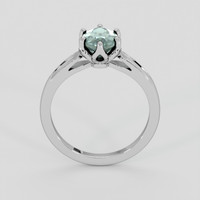1.63 Ct. Bluish Green Sapphire Ring, 18K White Gold 3