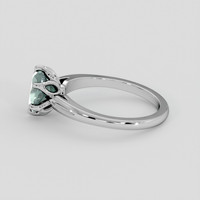 1.63 Ct. Bluish Green Sapphire Ring, 18K White Gold 4